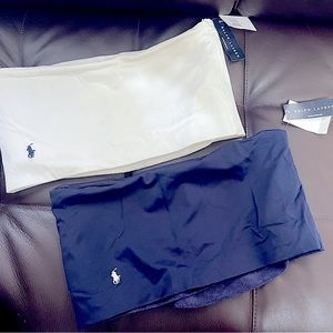 2 Ralph Lauren Womens Terry Cloth Tennis/Swim/CoverUp Skirt (Navy Blue & White)